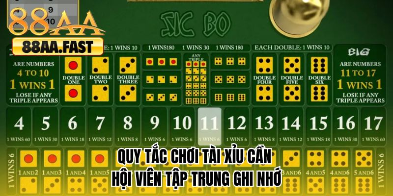 Quy tắc chơi tài xỉu cần hội viên tập trung ghi nhớ 
