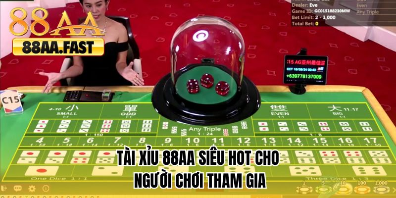Tài xỉu 88AA siêu hot cho người chơi tham gia 